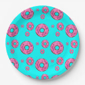 Assiettes En Carton beignets de crème rose (Devant)