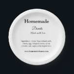 Assiettes En Carton beignets faits maison avec amour ajouter site de t<br><div class="desc">Conception</div>