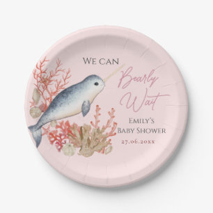 Assiettes En Carton Bel Ocean bébé Narwhal Baby shower de coquillages