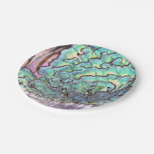 Assiettes En Carton Bel ormeau naturel iridescent personnalisé (Angle)