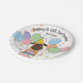 Assiettes En Carton Belge Brussels Griffon Chien fête d'anniversaire (Angle)