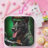 Assiettes En Carton Belgian Shepherd conduite vélo St. Patrick's Day (Fête)