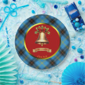 Assiettes En Carton Bell Tartan Noël personnalisé (Fête)