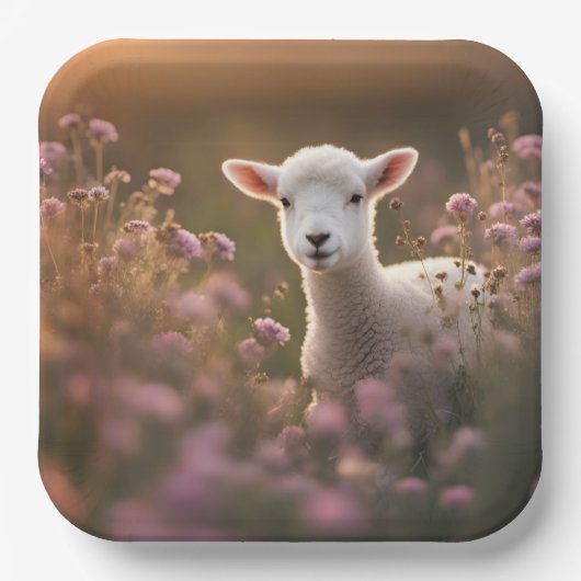 Assiettes En Carton Belle Agneau (Recto)