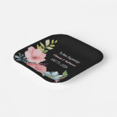 Assiettes En Carton Belle aquarelle colorée Mariage floral (Angulaire)