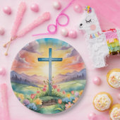 Assiettes En Carton Belle aquarelle de Pâques (Fête)