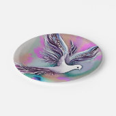 Assiettes En Carton Belle Aquarelle Ethérée Blanche (Angle)