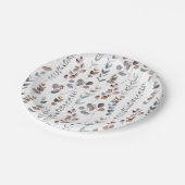 Assiettes En Carton Belle aquarelle Eucalyptus Feuilles (Angle)