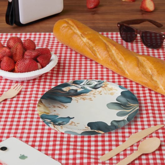 Assiettes En Carton Belle aquarelle fleurie (Pique-nique)