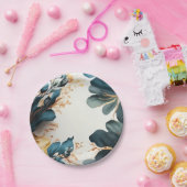 Assiettes En Carton Belle aquarelle fleurie (Fête)