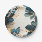Assiettes En Carton Belle aquarelle fleurie (Devant)