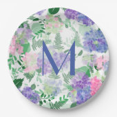 Assiettes En Carton Belle aquarelle Hydrangea Mix (Devant)