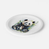 Assiettes En Carton Belle aquarelle Panda Bear (Angle)