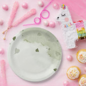 Assiettes En Carton belle aquarelle verte (Fête)