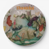 Assiettes En Carton Belle Automne Peint Thankful plaques papier (Devant)