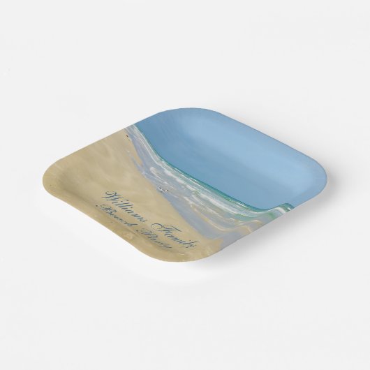 Assiettes En Carton Belle Beach Party Custom Ocean Photographie (Angulaire)