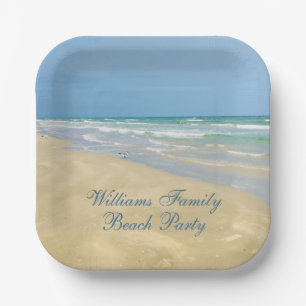 Assiettes En Carton Belle Beach Party Custom Ocean Photographie