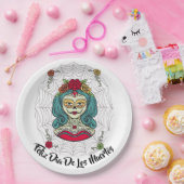 Assiettes En Carton Belle Catrina Feliz Día de Muertos (Fête)