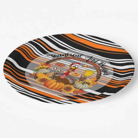 Assiettes En Carton Belle Collection d'automne populaire Thanksgiving (Angle)
