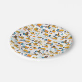 Assiettes En Carton Belle Construction Camions de Dépouille Voitures F (Angle)