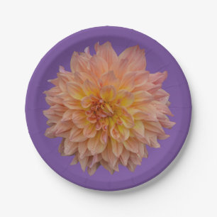 Assiettes En Carton Belle dahlia orange
