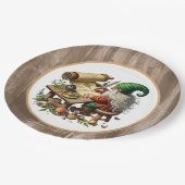 Assiettes En Carton Belle écriture fête gnome (Angle)