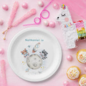 Assiettes En Carton Belle explosion hors de l'espace thème anniversair (Fête)