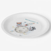 Assiettes En Carton Belle explosion hors de l'espace thème anniversair (Angle)