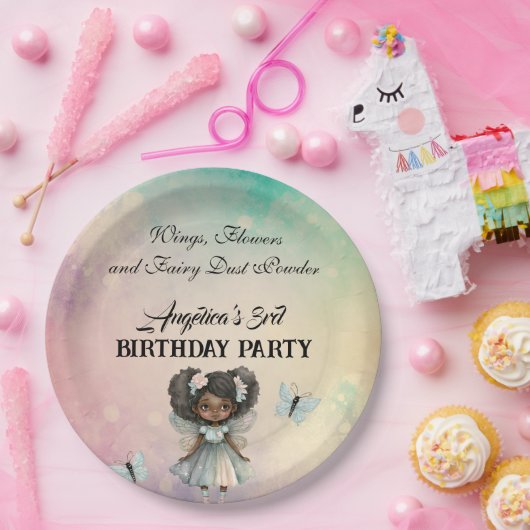 Assiettes En Carton Belle Fée Magique Anniversaire (Fête)