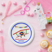 Assiettes En Carton Belle fête d'anniversaire de garçon d'avion (Fête)