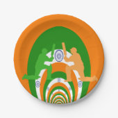 Assiettes En Carton Belle fête de cricket Inde (Devant)