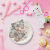 Assiettes En Carton Belle Fête des mariées papillon (Fête)