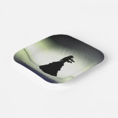 Assiettes En Carton Belle Gitane Joue Violon Vert (Angulaire)