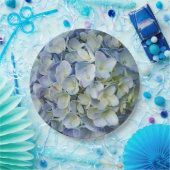 Assiettes En Carton Belle Hydrangée Bleue Fleurs Photo (Fête)