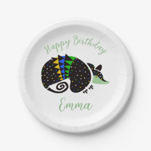 Assiettes En Carton Belle image ARMADILLO - Joyeux anniversaire - Fête