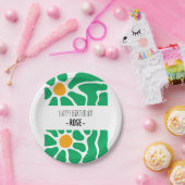 Assiettes En Carton Belle main dessinée Fleur Plaque Papier d'Annivers (Fête)