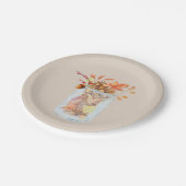 Assiettes En Carton Belle Mason Jar Automne Thanksgiving Aquarelle (Angle)