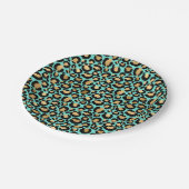 Assiettes En Carton Belle Monnaie & Or Cheetah Print (Angle)