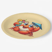 Assiettes En Carton Belle plage cocktail de crabe (Angle)