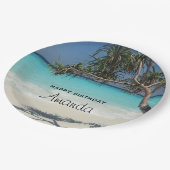 Assiettes En Carton Belle Plage Tropicale Ocean Paradise Anniversaire (Angle)