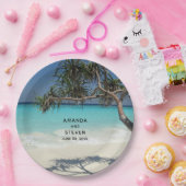 Assiettes En Carton Belle plage tropicale Ocean Paradise Mariage (Fête)