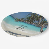 Assiettes En Carton Belle plage tropicale Ocean Paradise Mariage (Angle)