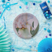 ASSIETTES EN CARTON BELLE PLAQUE EN PAPIER IRIS BLANC SIMPLE (Fête)