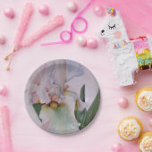 ASSIETTES EN CARTON BELLE PLAQUE EN PAPIER IRIS BLANC SIMPLE (Fête)