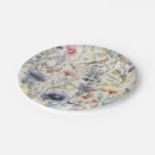 Assiettes En Carton Belle plaque papier Fleur sauvage (Angle)
