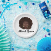 Assiettes En Carton Belle Reine noire (Fête)