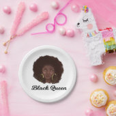 Assiettes En Carton Belle Reine noire (Fête)