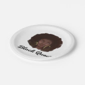 Assiettes En Carton Belle Reine noire (Angle)