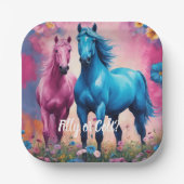 Assiettes En Carton Belle révélation de genre filly ou Colt (Recto)