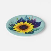 Assiettes En Carton Belle tournesol simple ouvert (Angle)